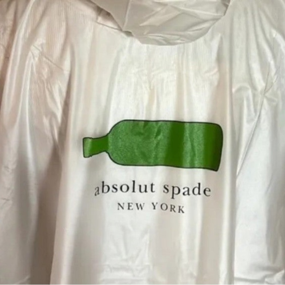 Kate Spade 1999 Vintage Absolut Vodka Spring Hooded Rain Poncho NIP - Picture 11 of 11